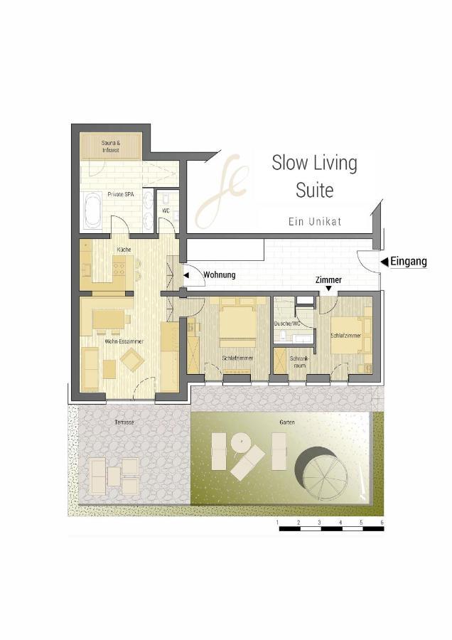 Slow Living Suite - Ferienwohnung Mit Privater Sauna & Garten Fiss Esterno foto